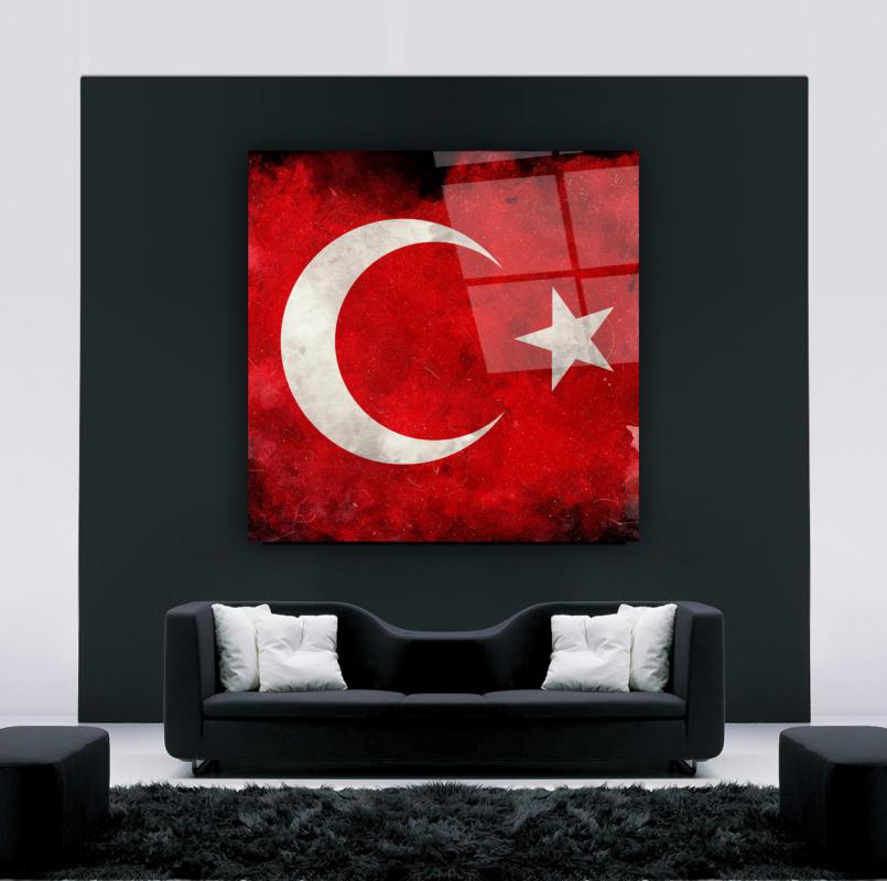Bayrak Kare Cam Tablo
