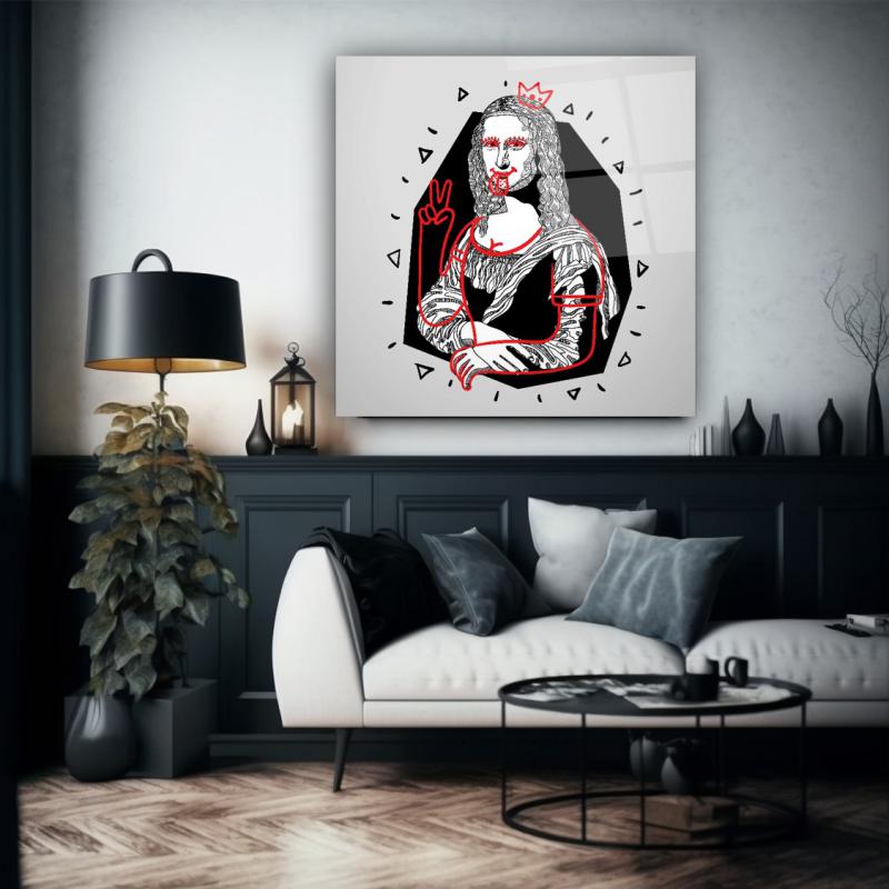 Mona Lisa Kare Cam Tablo