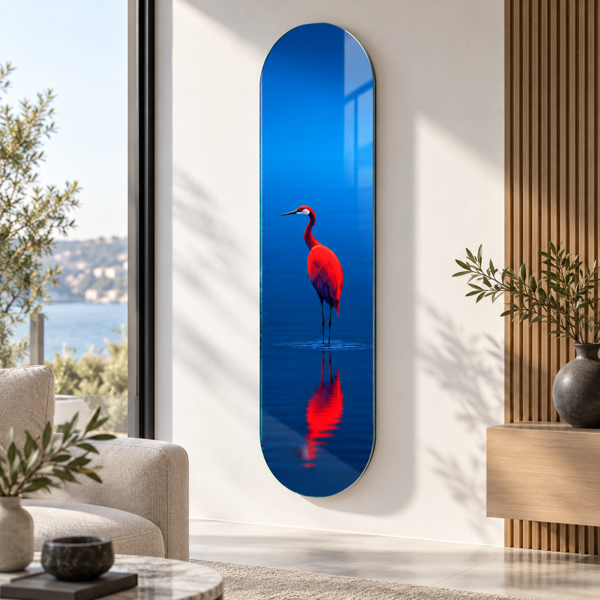 Kırmızı turna Skate Board cam tablo - alternatif premium mekan