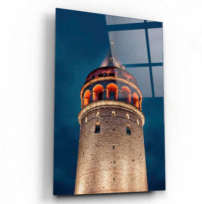 Galata Kulesi Dikey Cam Tablo
