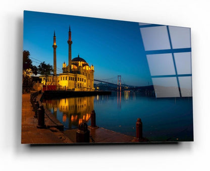 İstanbul Manzarası Yatay Cam Tablo