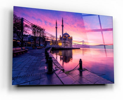 İstanbul Manzarası Yatay Cam Tablo