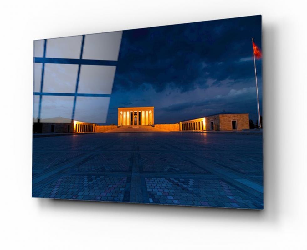 Anıtkabir Manzarası Yatay Cam Tablo