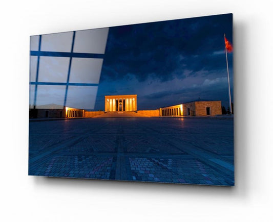 Anıtkabir Manzarası Yatay Cam Tablo