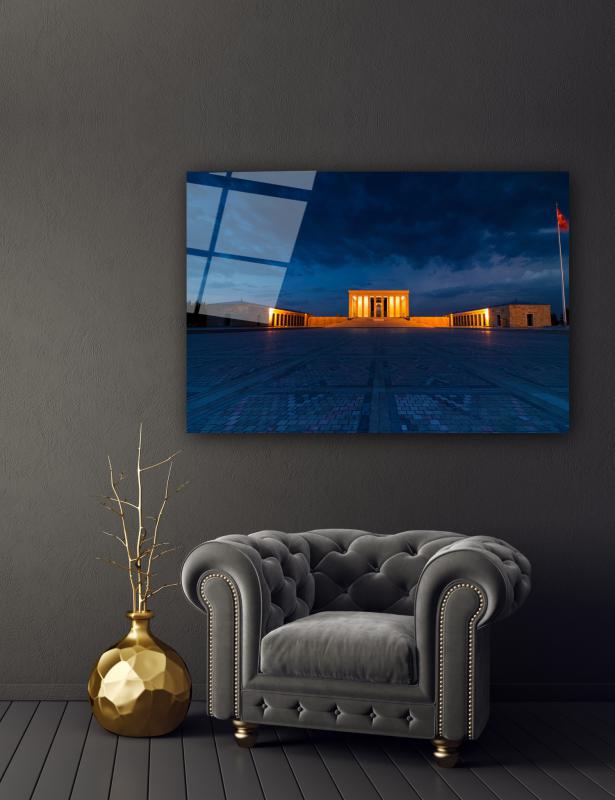 Anıtkabir Manzarası Yatay Cam Tablo