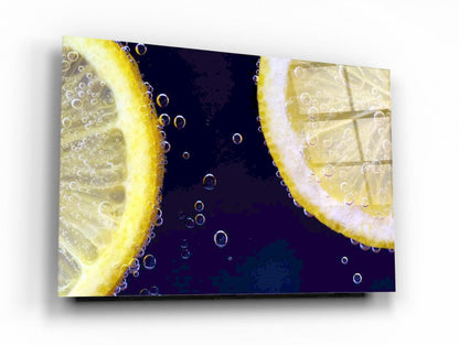 Limon Dilimleri Yatay Cam Tablo