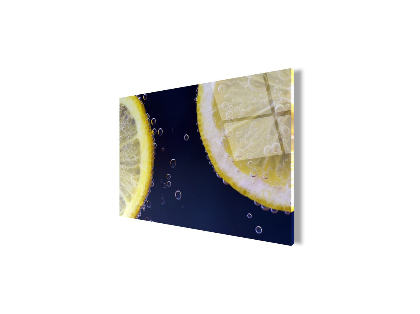 Limon Dilimleri Yatay Cam Tablo