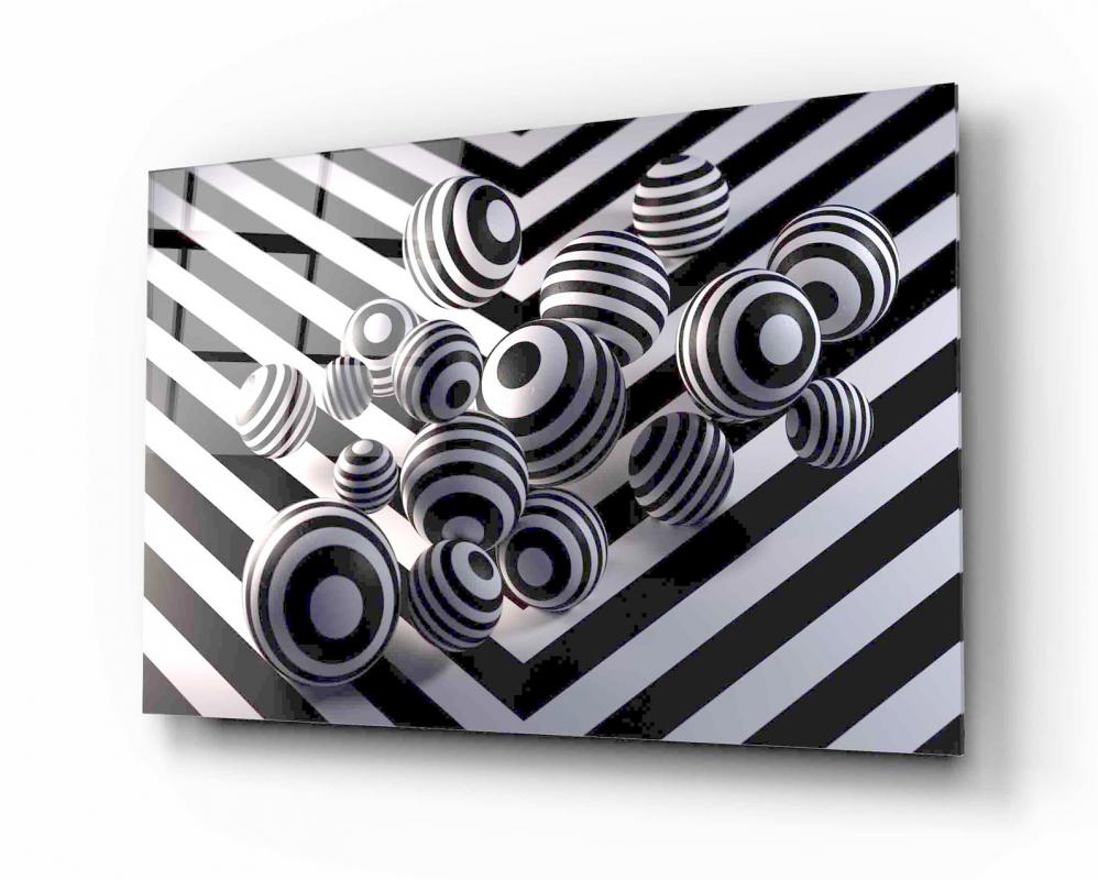 Desen Yatay Cam Tablo