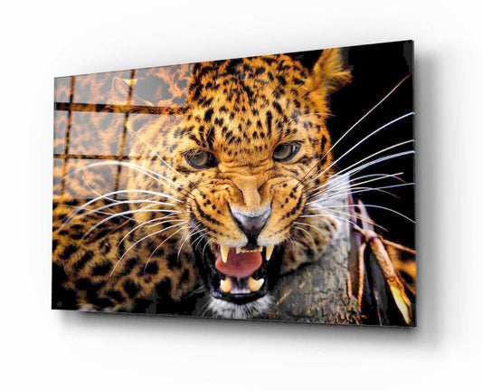 Leopar Yatay Cam Tablo