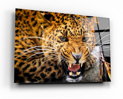 Leopar Yatay Cam Tablo