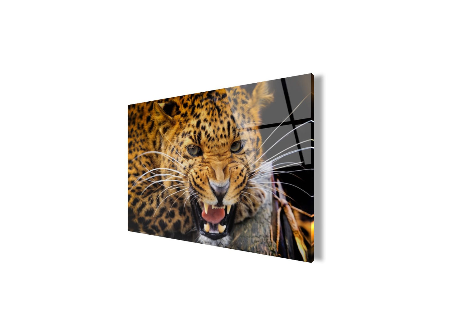 Leopar Yatay Cam Tablo