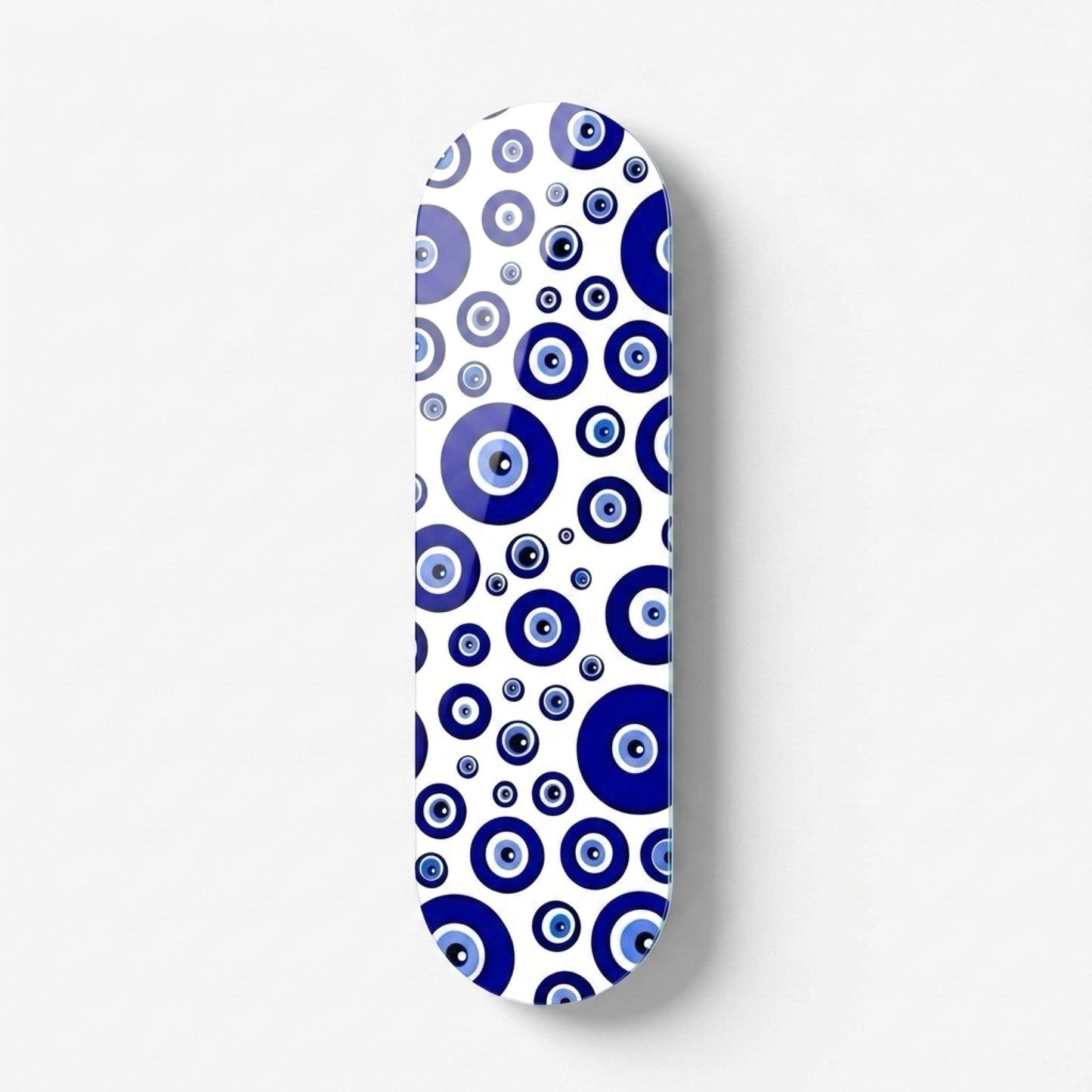 Modern Nazar Boncuğu Desenli Skate Board Cam Tablo