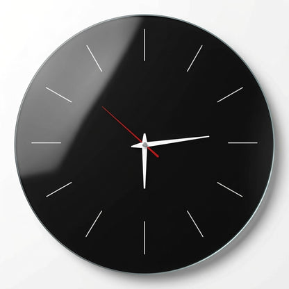 Minimalist Siyah Cam Saat
