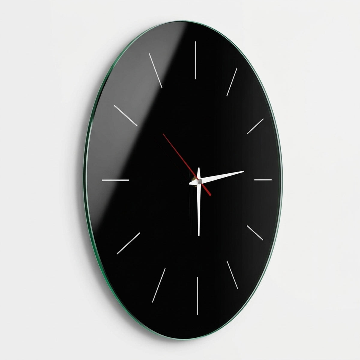 Minimalist Siyah Cam Saat