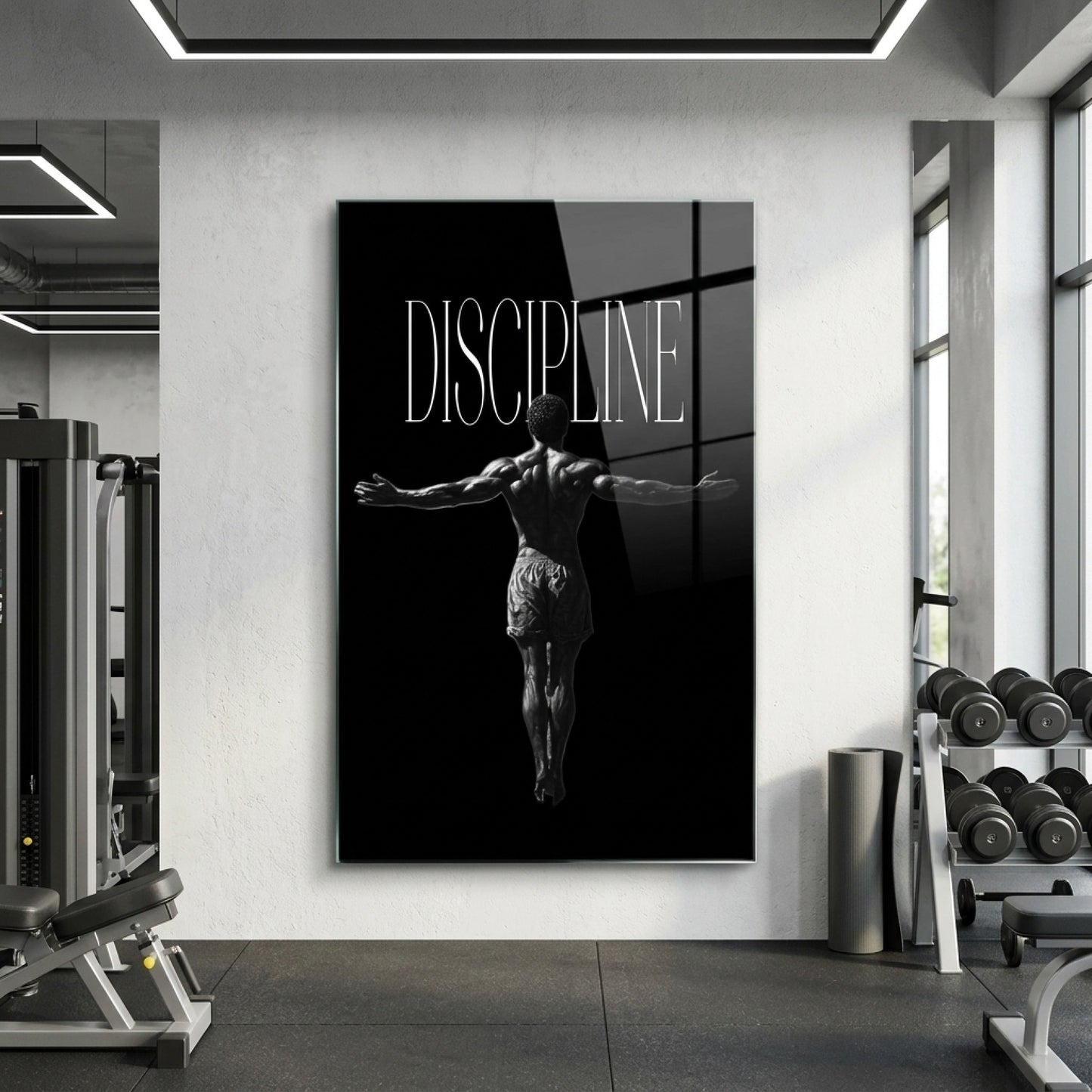Discipline Motivasyonel Spor Dikey Cam Tablo