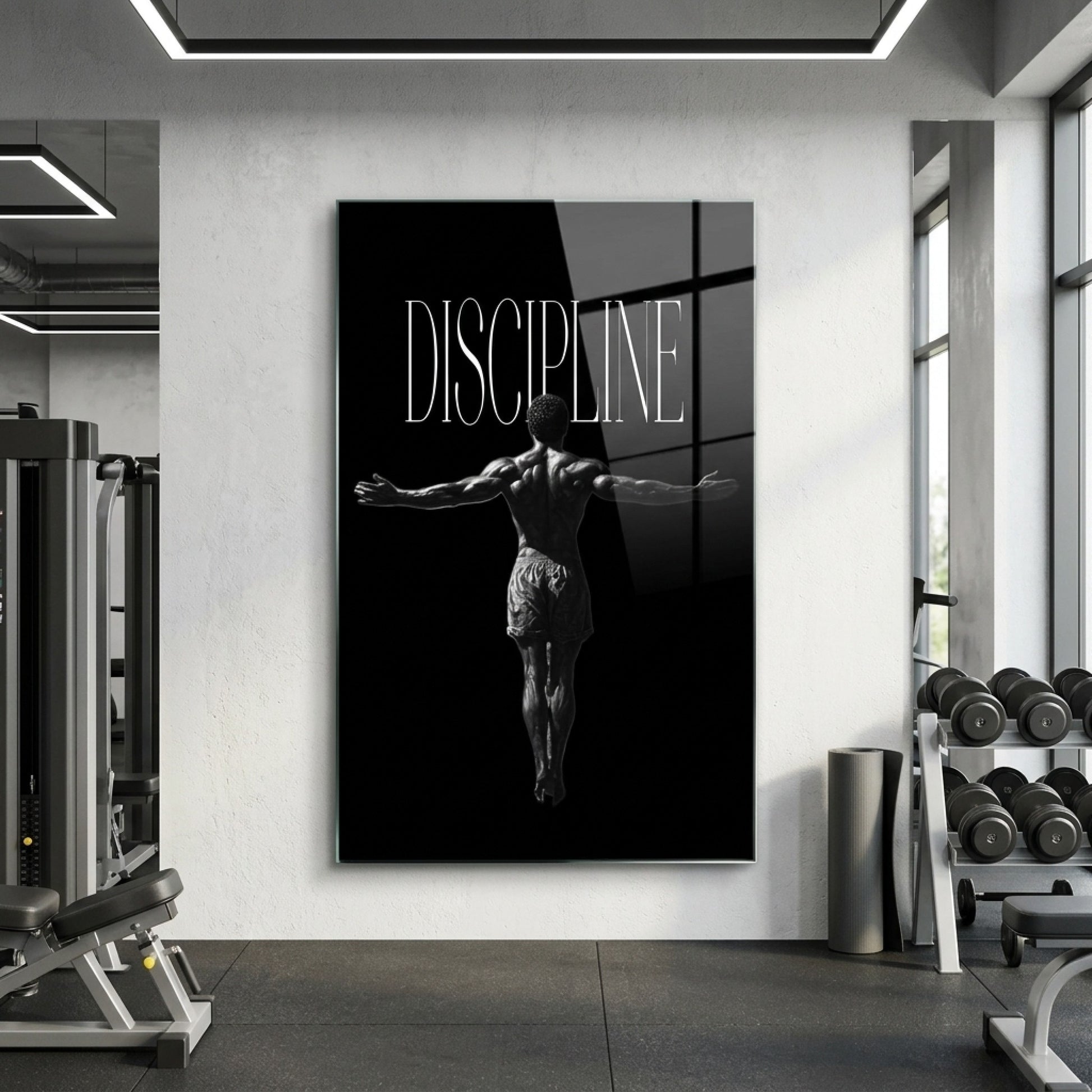 Discipline Motivasyonel Spor Dikey Cam Tablo