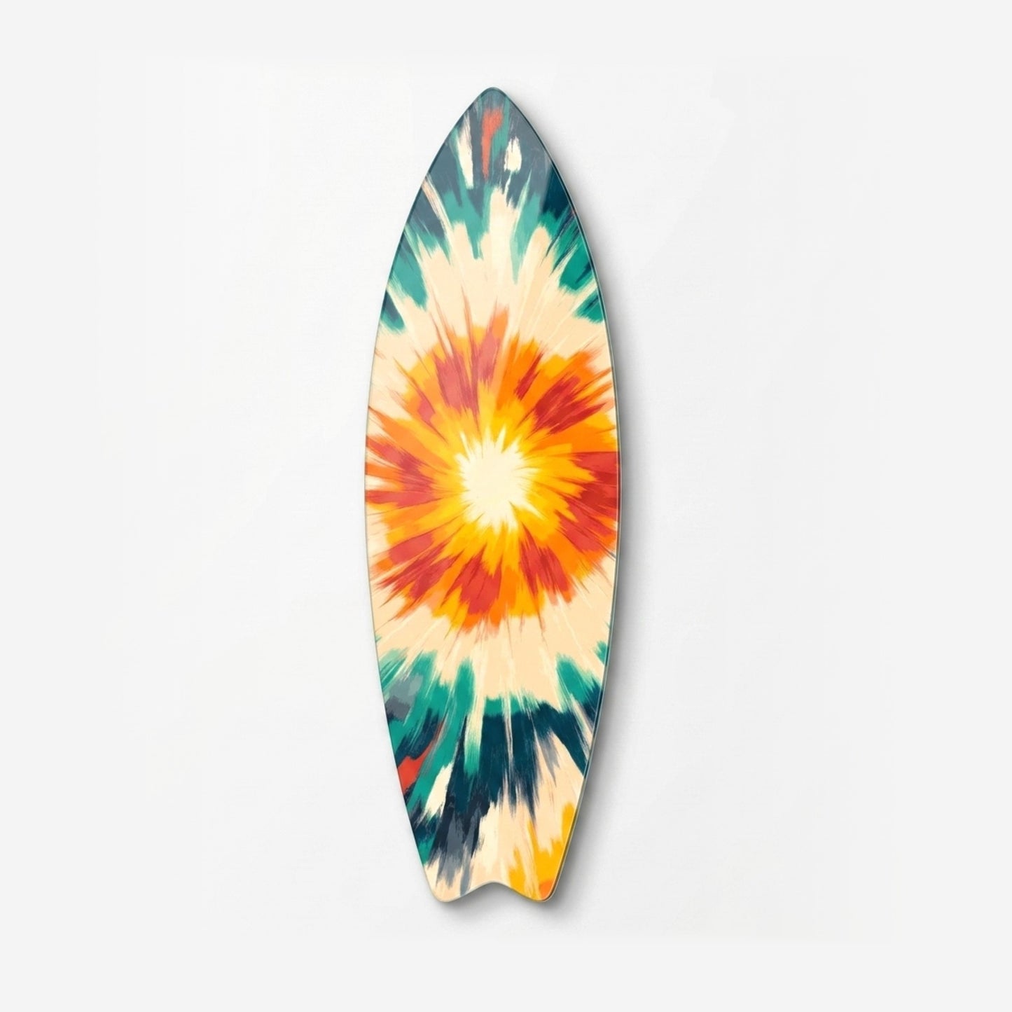Modern Renkli Tie-Dye Desenli Duvar Dekoru Surf Board Cam Tablo