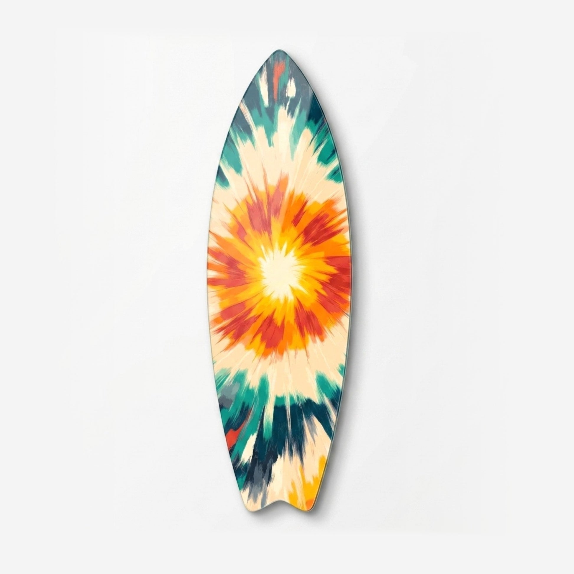 Modern Renkli Tie-Dye Desenli Duvar Dekoru Surf Board Cam Tablo