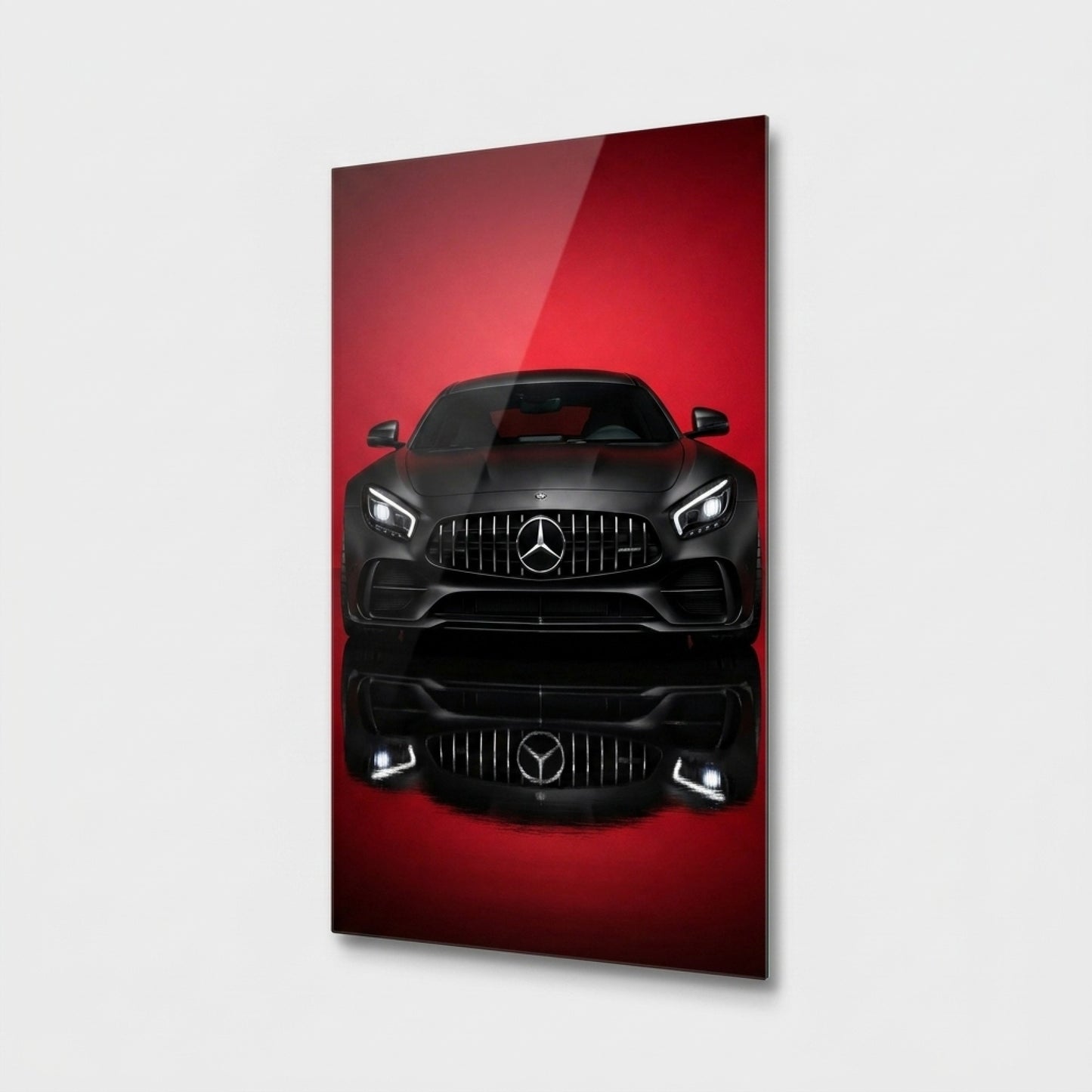 Mat Siyah Mercedes AMG GT Araba Dikey Cam Tablo