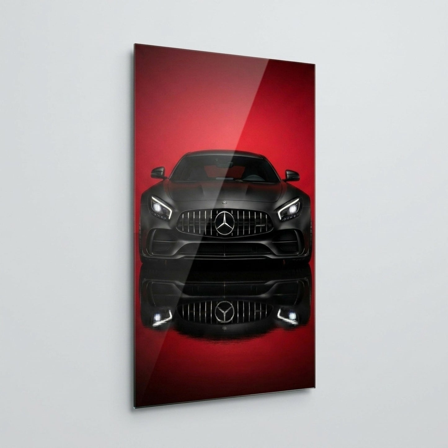 Mat Siyah Mercedes AMG GT Araba Dikey Cam Tablo