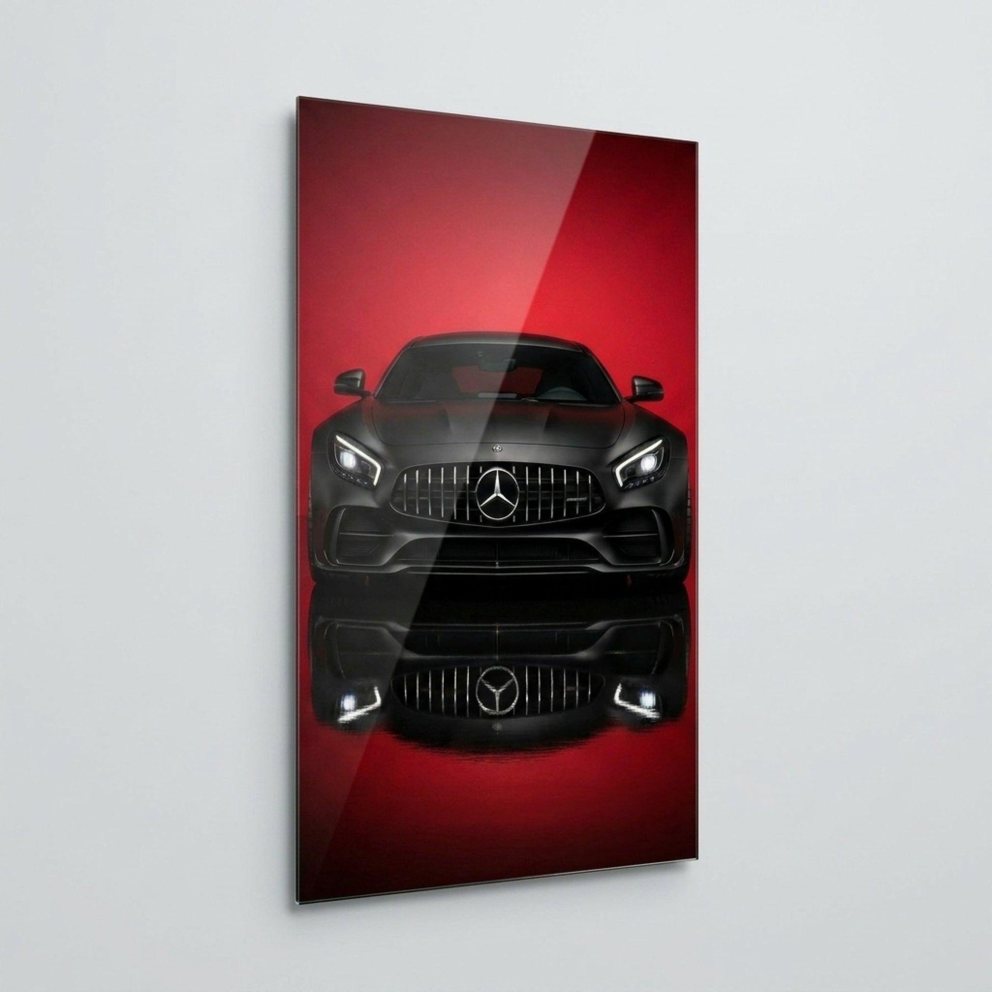 Mat Siyah Mercedes AMG GT Araba Dikey Cam Tablo