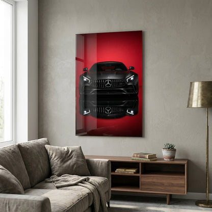 Mat Siyah Mercedes AMG GT Araba Dikey Cam Tablo