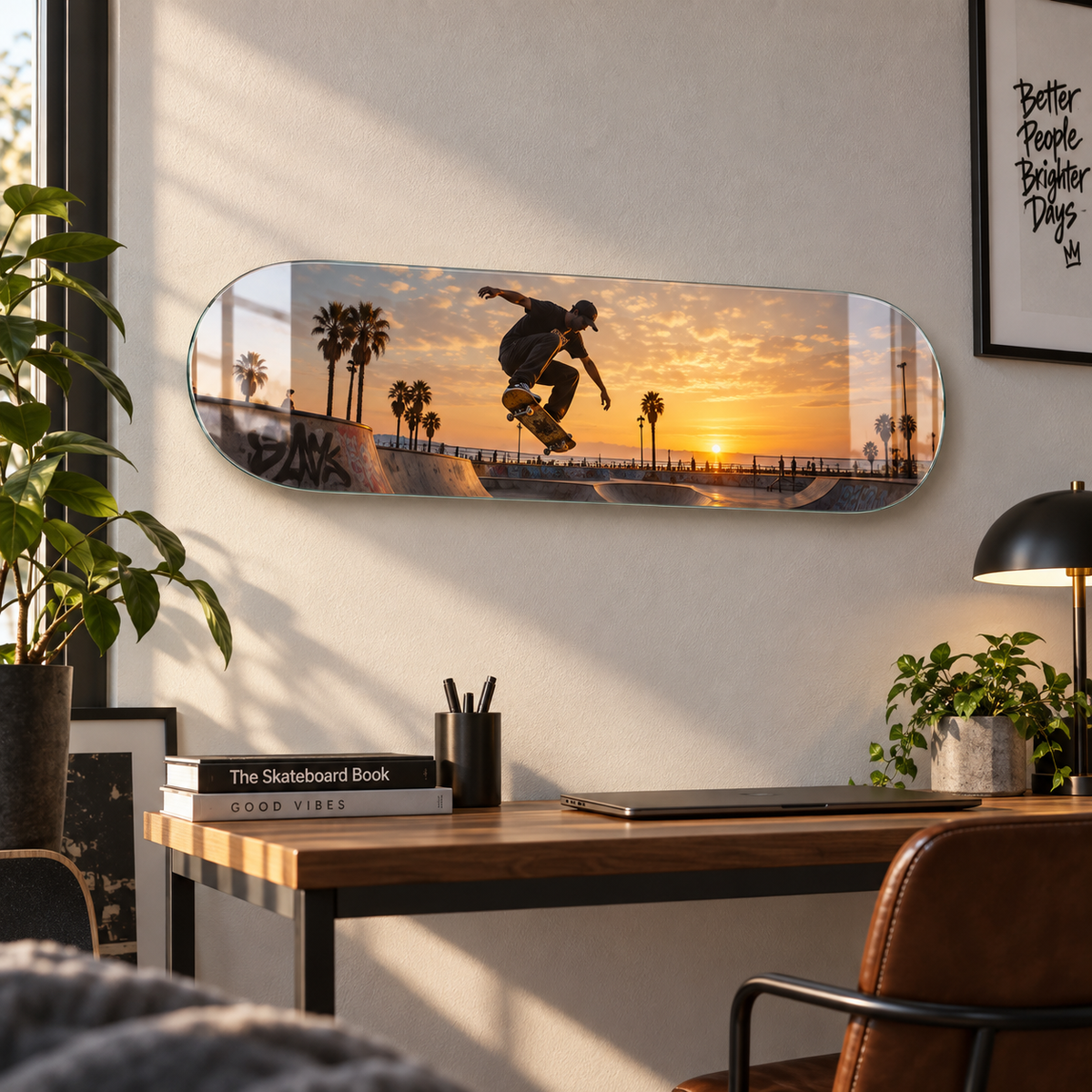 Kişiye Özel Yatay Skate Board Cam Tablo - Premium mekan
