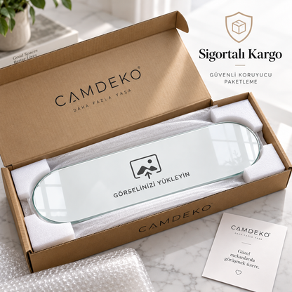 Kişiye Özel Yatay Skate Board Cam Tablo - Sigortalı kargo