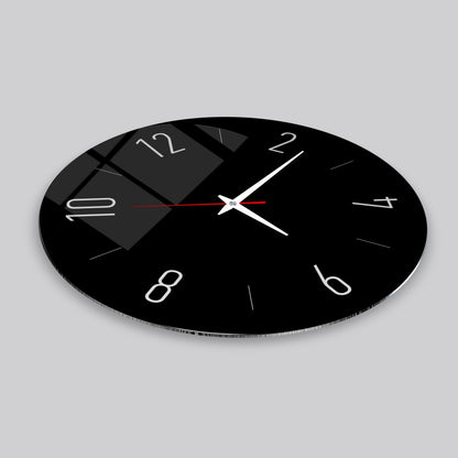 Minimal Siyah Cam Saat