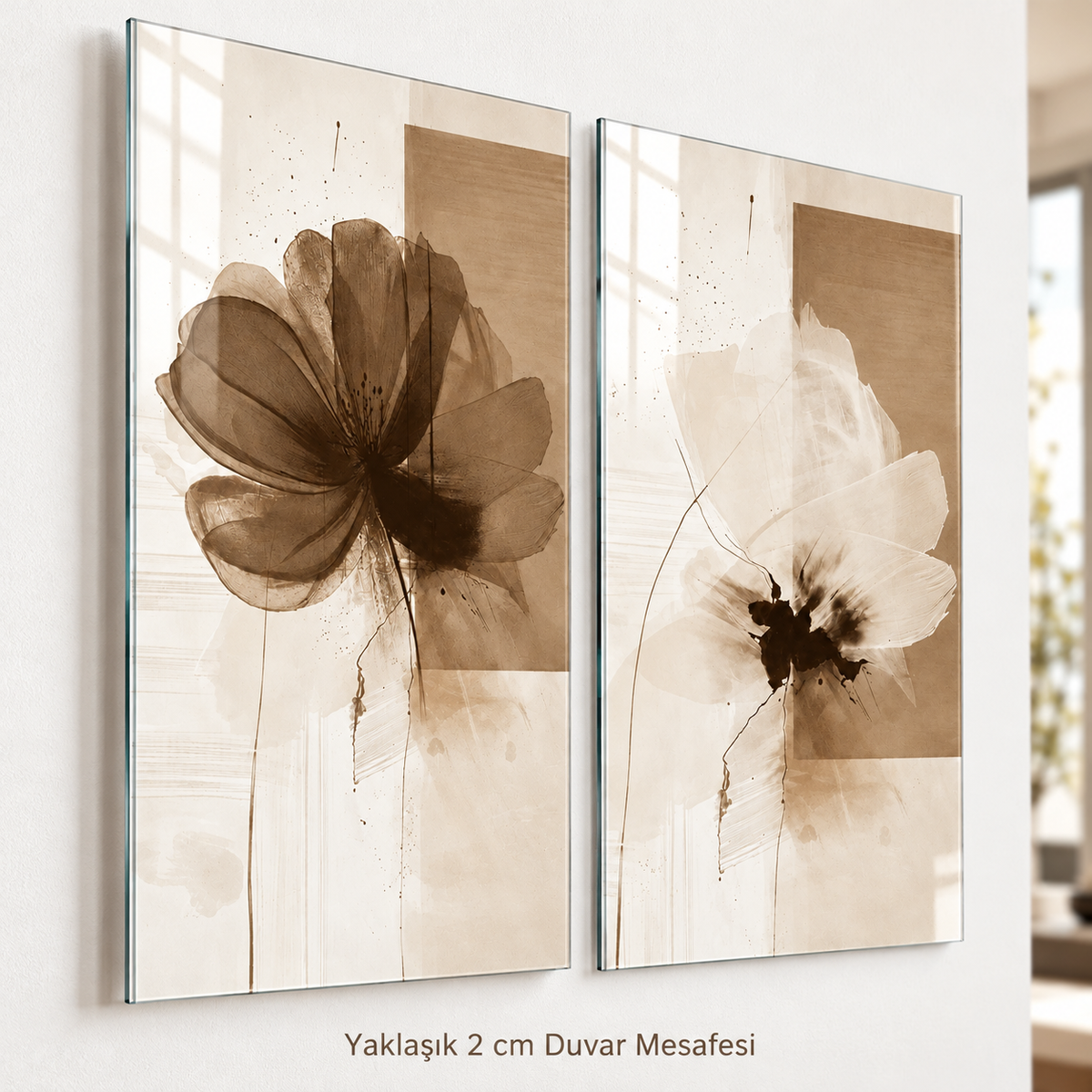 Yaklaşık 2 cm duvar mesafesi