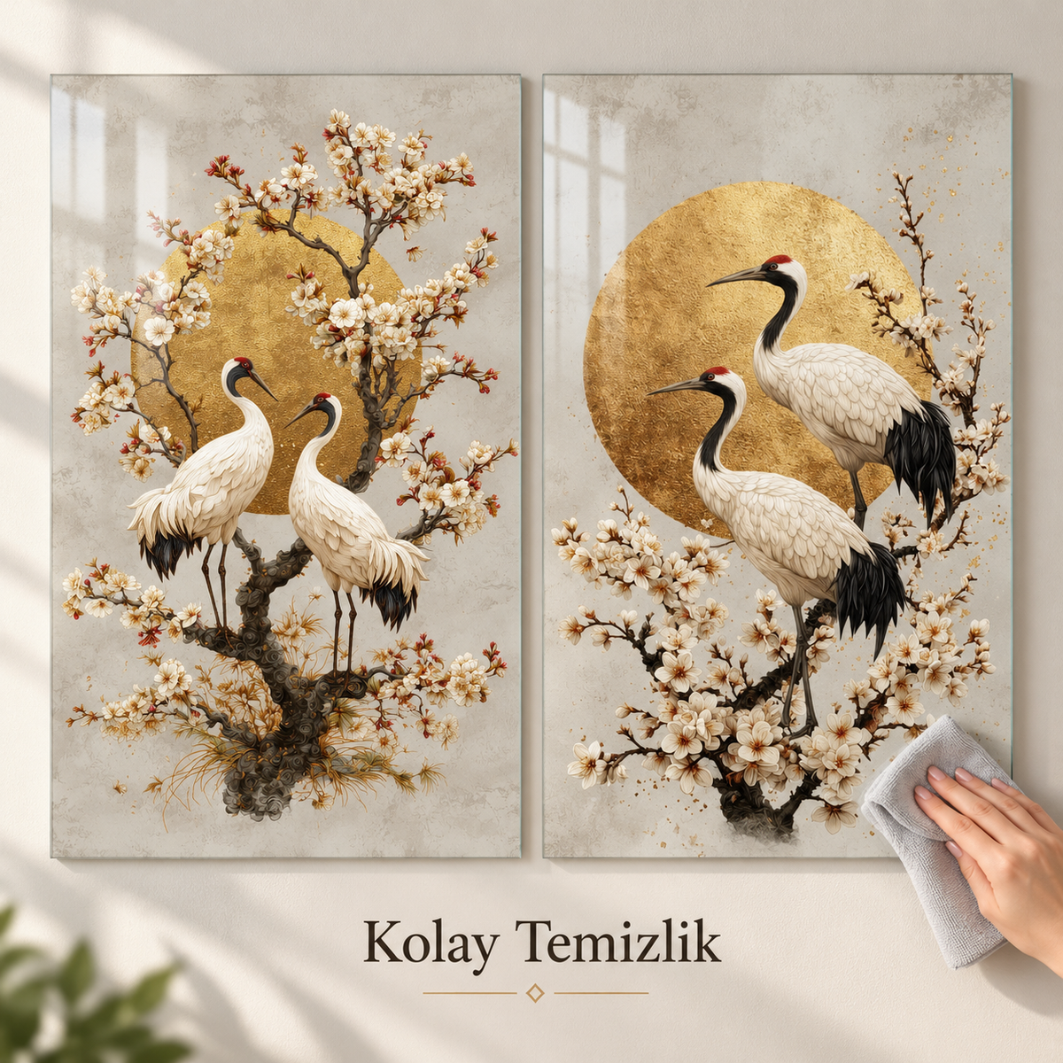 Cam tablo mikrofiber bezle kolay temizlik