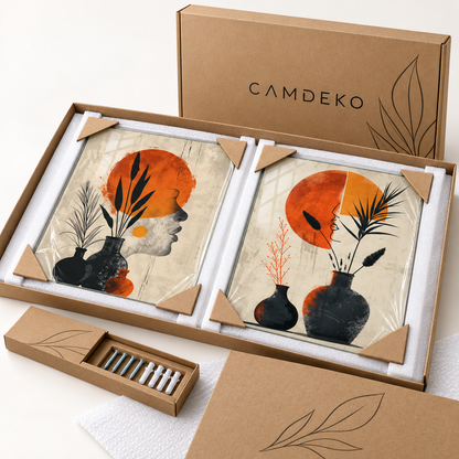 CAMDEKO ikili cam tablo güvenli kraft paketleme ve köşe koruma