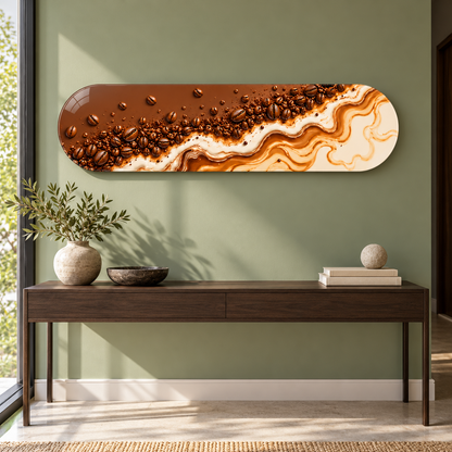Karamel Dalgalar ve Kahve Çekirdekleri — antre dekorasyonu