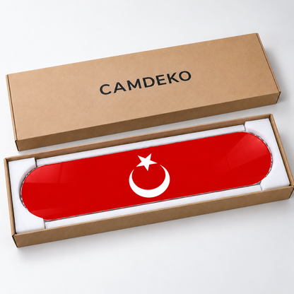 CAMDEKO koruyucu ambalajında hilal ve yıldız yatay kaykay cam tablo