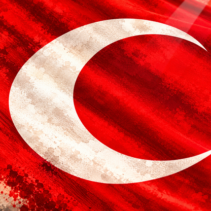 Atatürk ve Çift Bayrak Şekilli Kesim Cam Tablo — UV baskı