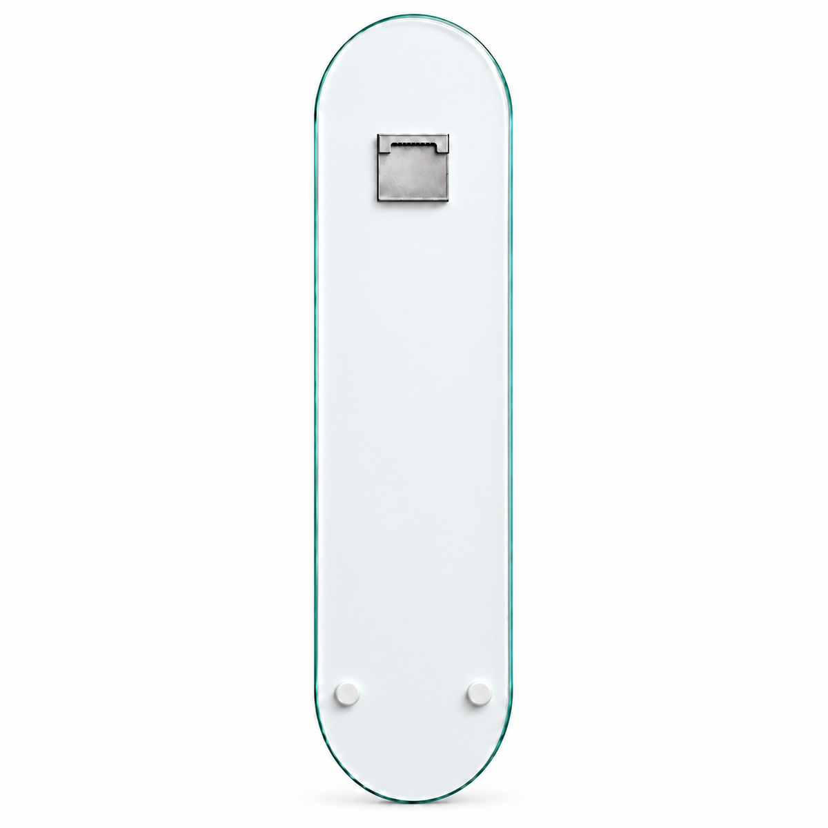 Ay Yıldızlı Gri Kurt Dikey Skate Board Cam Tablo – Arka yüz ve askı aparatı
