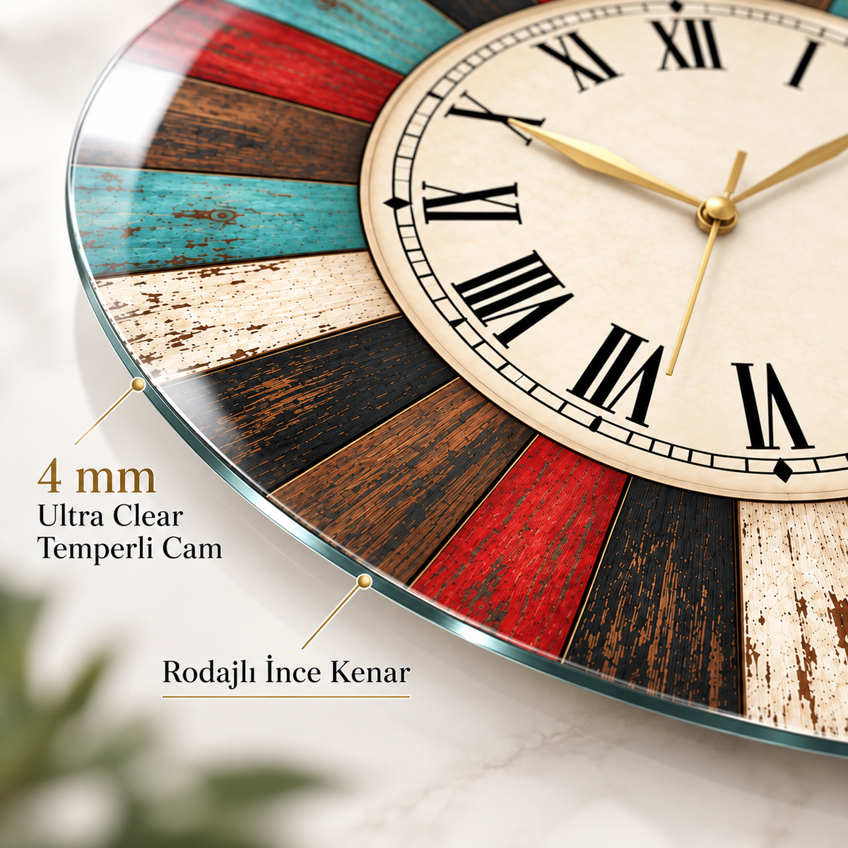 4 mm Ultra Clear temperli gerçek cam ve rodajlı ince kenar detayı
