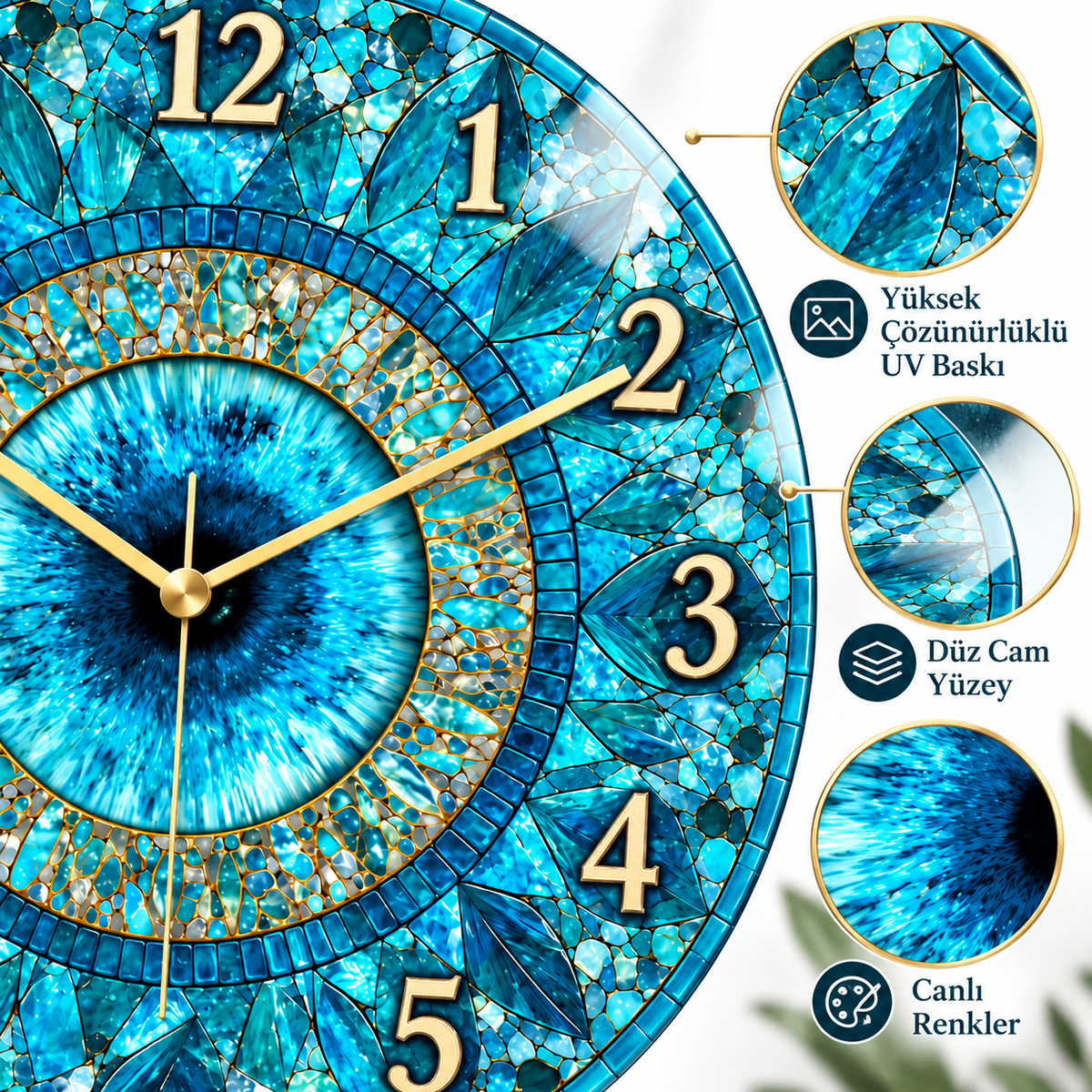 Yüksek çözünürlüklü UV baskı düz cam yüzey