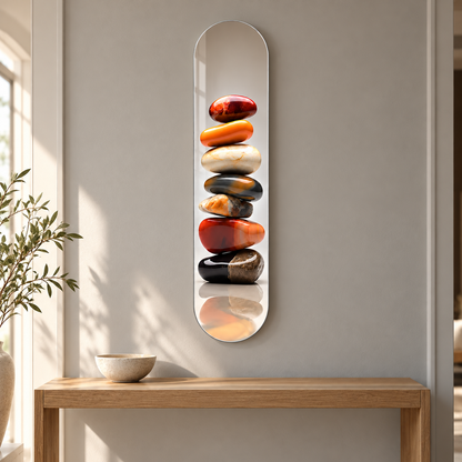 Dengeli Taşlar Dikey Skate Board Cam Tablo - Antre