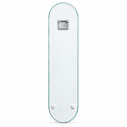 Dengeli Taşlar Dikey Skate Board Cam Tablo - Beyaz arka yüz ve askı