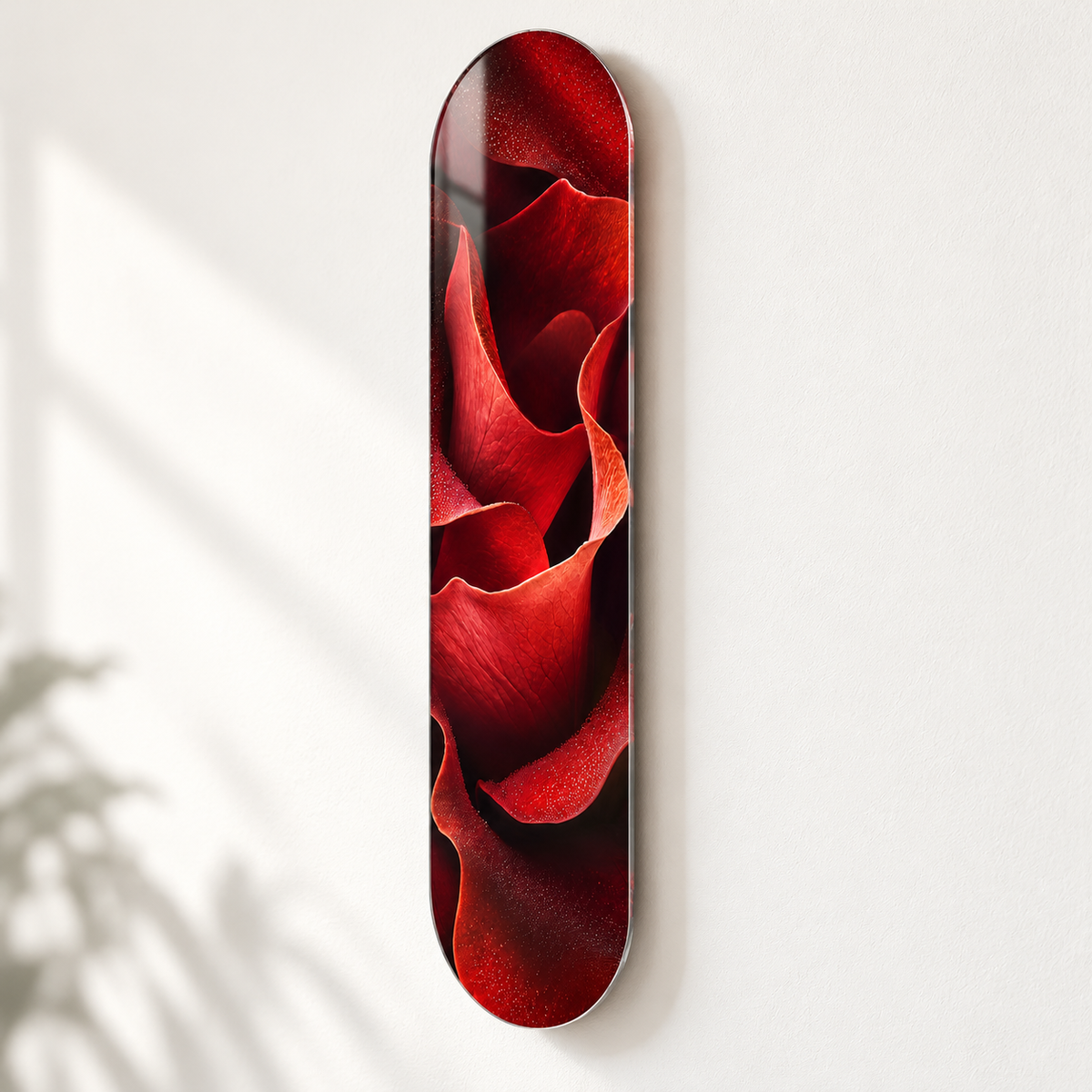 Kızıl Yaprakların Dansı Dikey Skate Board Cam Tablo - duvar-mesafesi