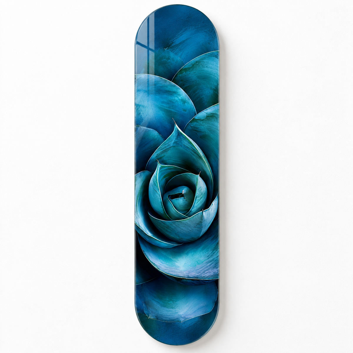 Mavi Spiral Sukulent Dikey Skate Board Cam Tablo - katalog