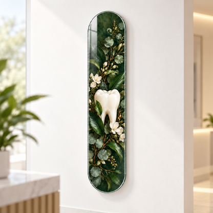 Zümrüt Botanik Diş Dikey Skate Board Cam Tablo - duvar mesafesi