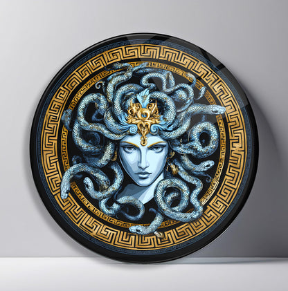 Medusa Yuvarlak Cam Tablo