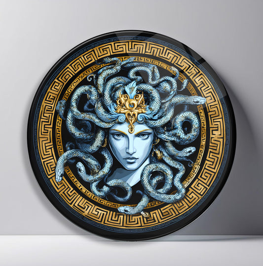 Medusa Yuvarlak Cam Tablo