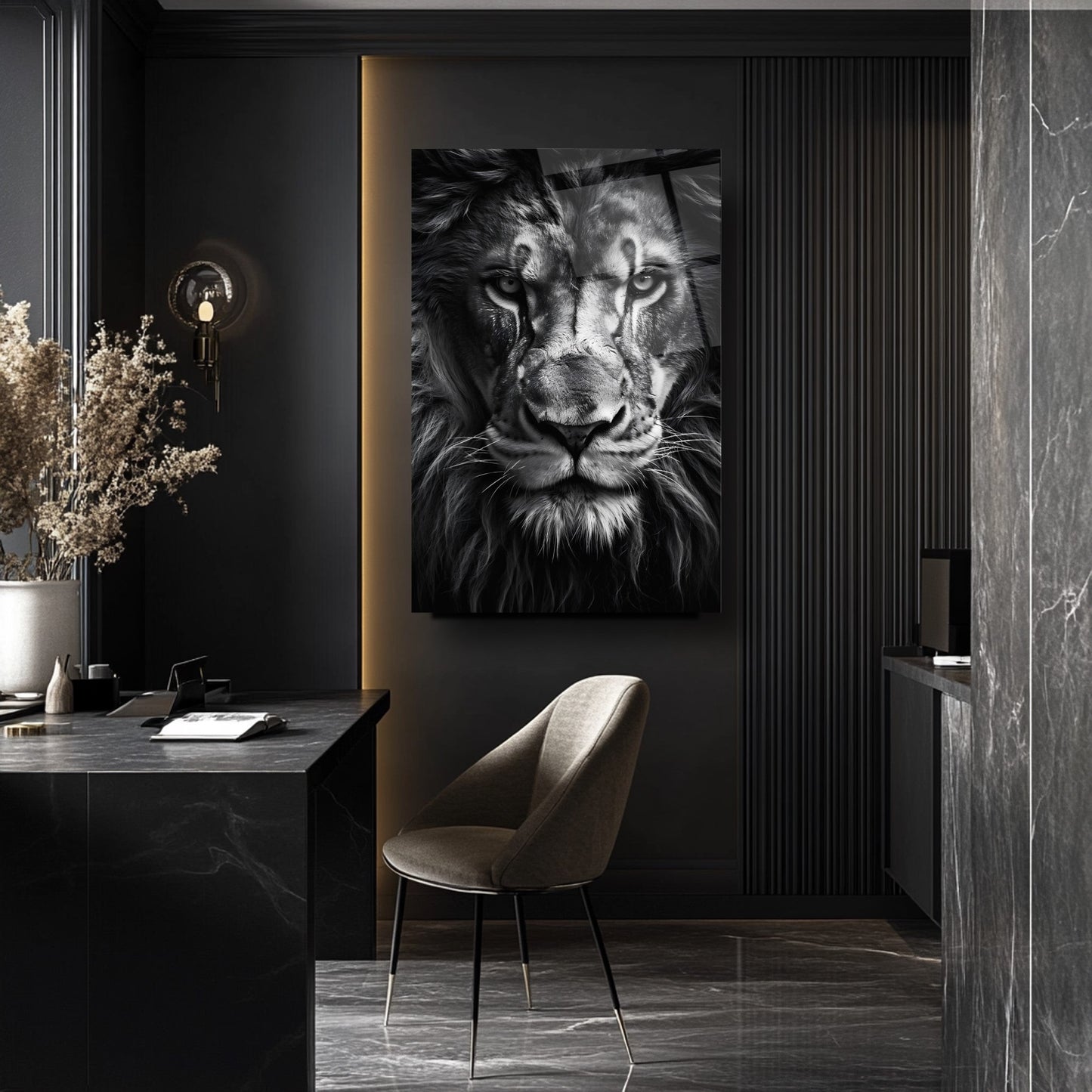 Aslan Cam Tablo