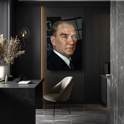 Atatürk Portresi Cam Tablo