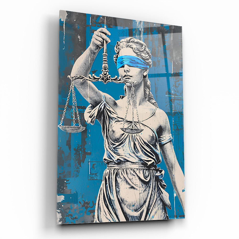 Themis Adalet Heykeli Cam Tablo