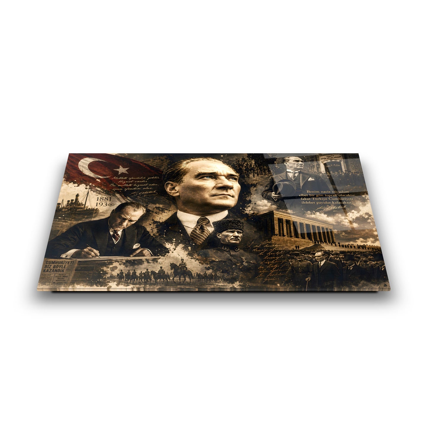 Atatürk Kolaj Cam Tablo