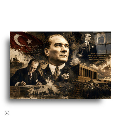 Atatürk Kolaj Cam Tablo
